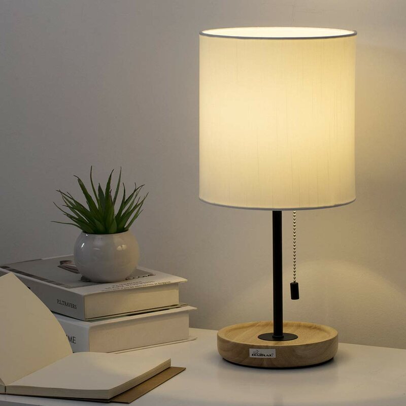 Haitral 17.3" Light Brown Bedside Table Lamp | Wayfair.ca